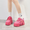 Pink Luxe Chunky Platform Sneakers for Women ATHLEXES