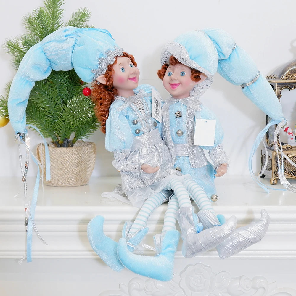 Elf Couple Plush Dolls: Festive Tree Ornaments ATHLEXES