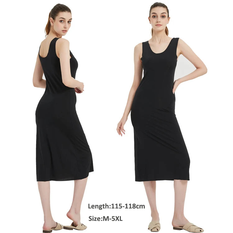 SilkFeel Plus Size Full Slip Dress ATHLEXES