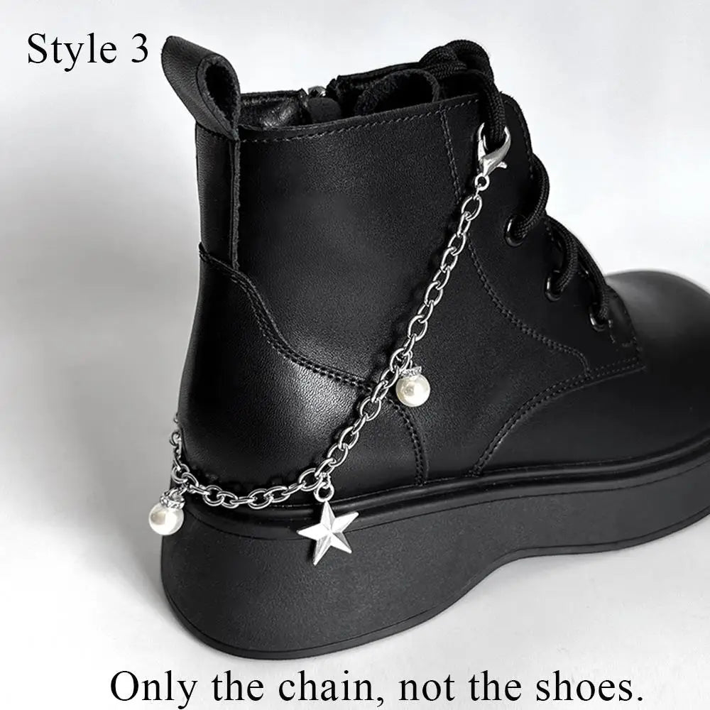 Pearl Charm Metal Shoe Buckle Chain Decorations ATHLEXES
