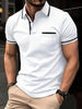 Luxe Lapel Solid Color Men's Short Sleeve Polo ATHLEXES