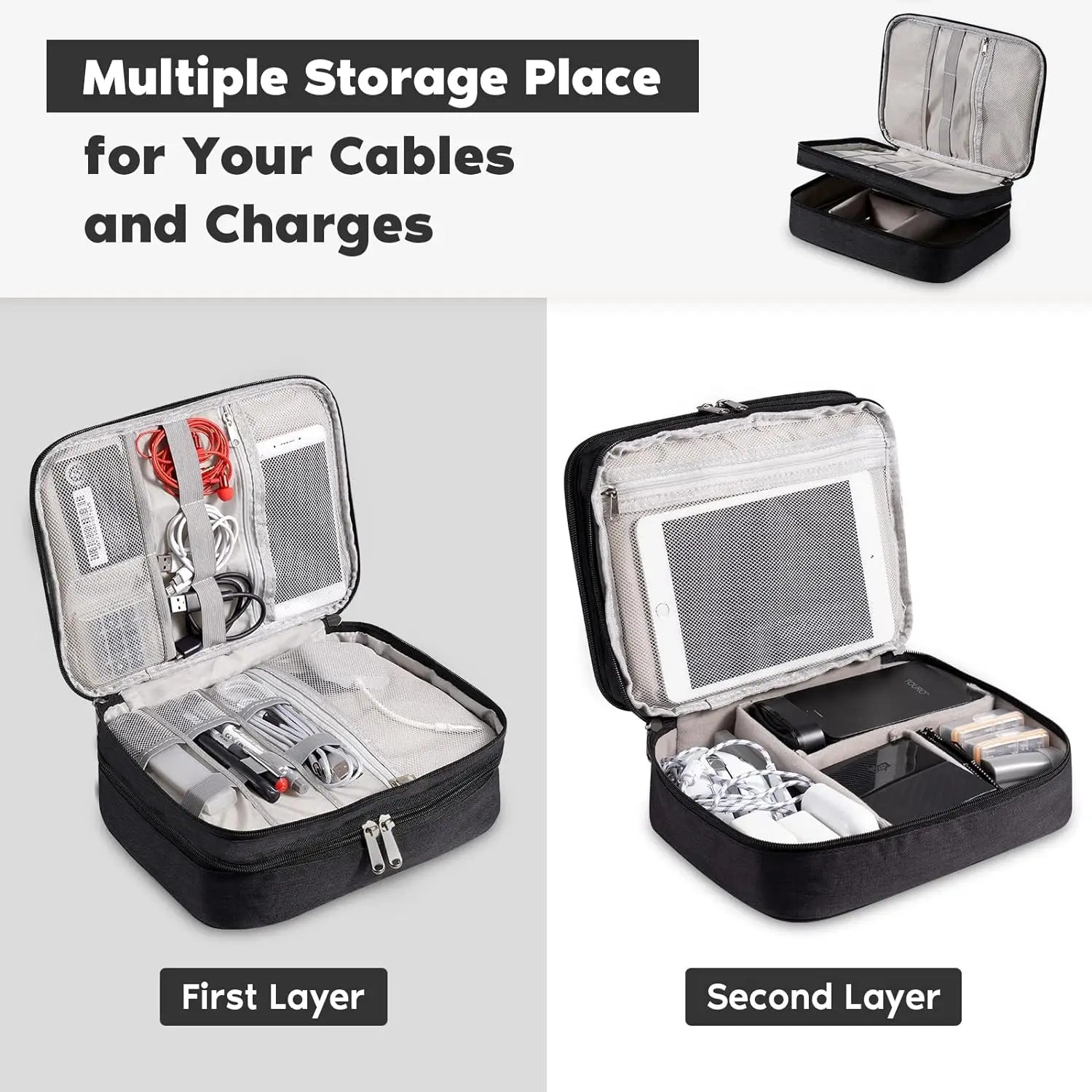 JBAILI Leather Waterproof Cable Organizer ATHLEXES