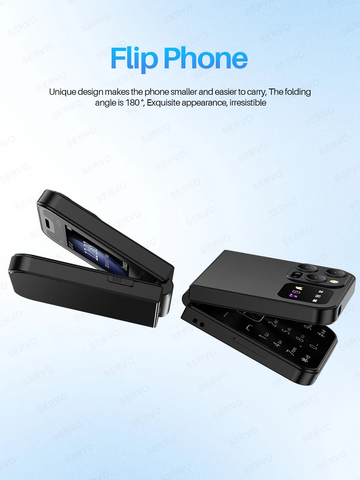 SERVO A50 PRO Dual SIM Flip Phone with Magic Features ATHLEXES