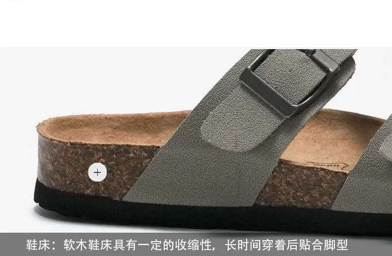 Cork Breeze Summer Sandals for Men - Stylish Beach Footwear ATHLEXES