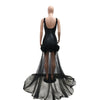 Elegant 3D Floral Mesh Mermaid Maxi Dress ATHLEXES