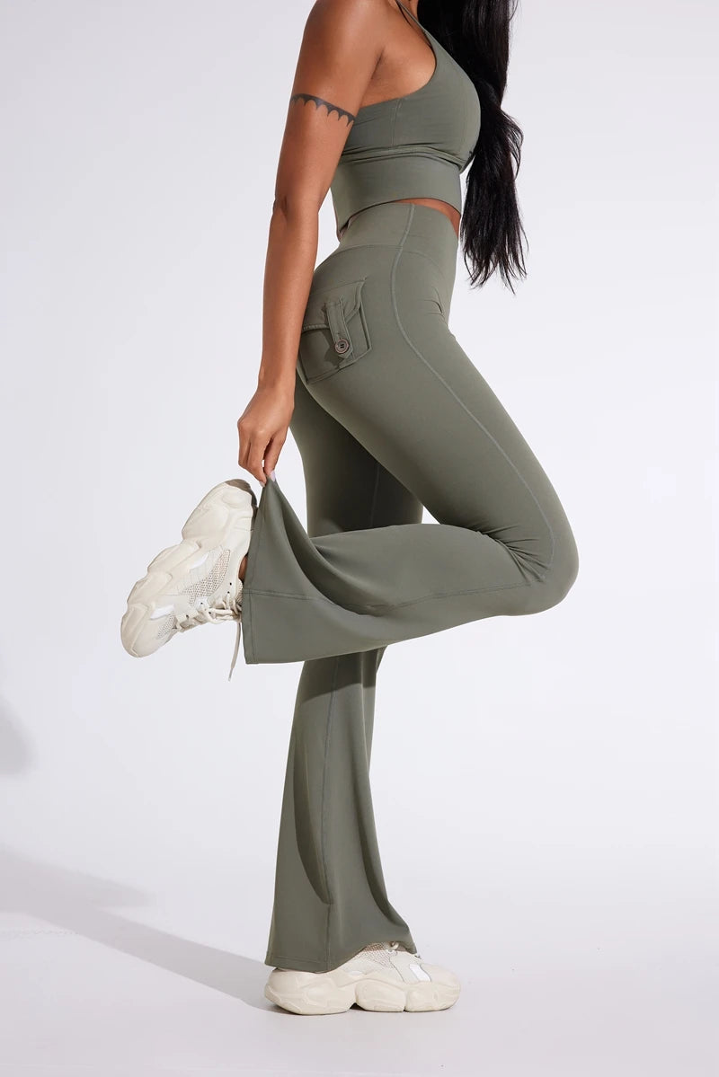 JoyFit High Waisted Bell Bottom Yoga Pants ATHLEXES