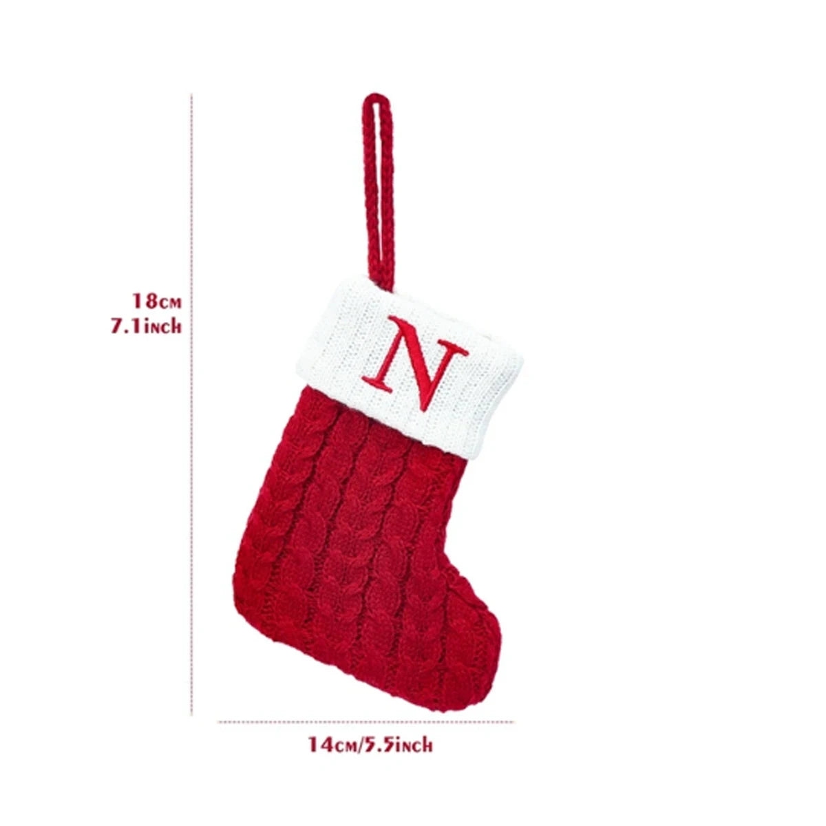 Festive Knitted Christmas Letter Stockings 2024 ATHLEXES