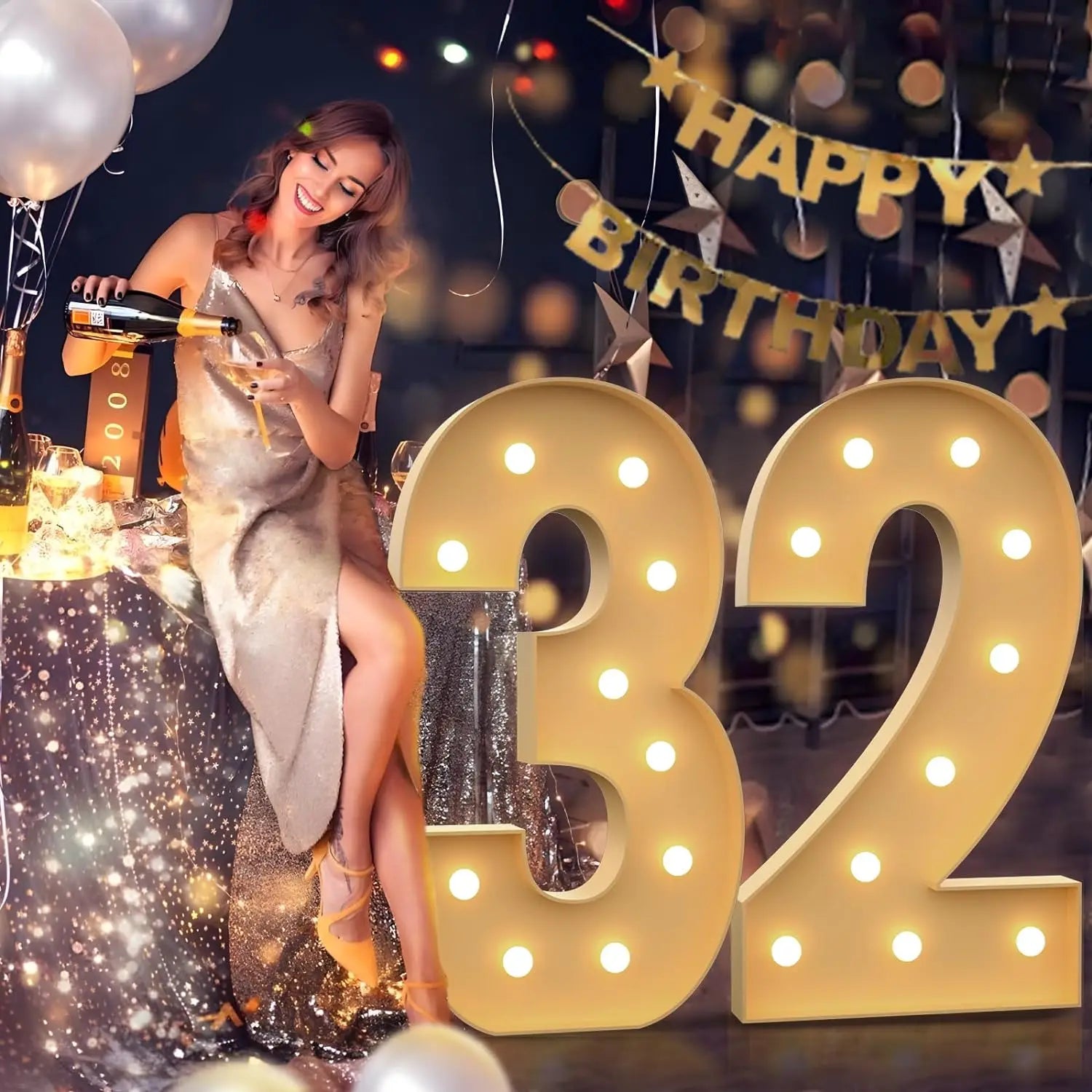 Radiant 4FT DIY Light Up Numbers for Celebrations ATHLEXES