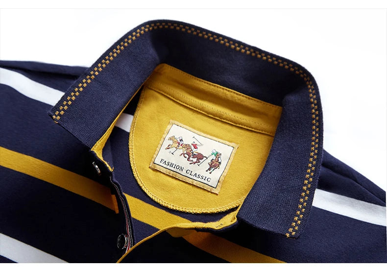 ChicStripe Menâ??s Embroidered Polo Shirt ATHLEXES