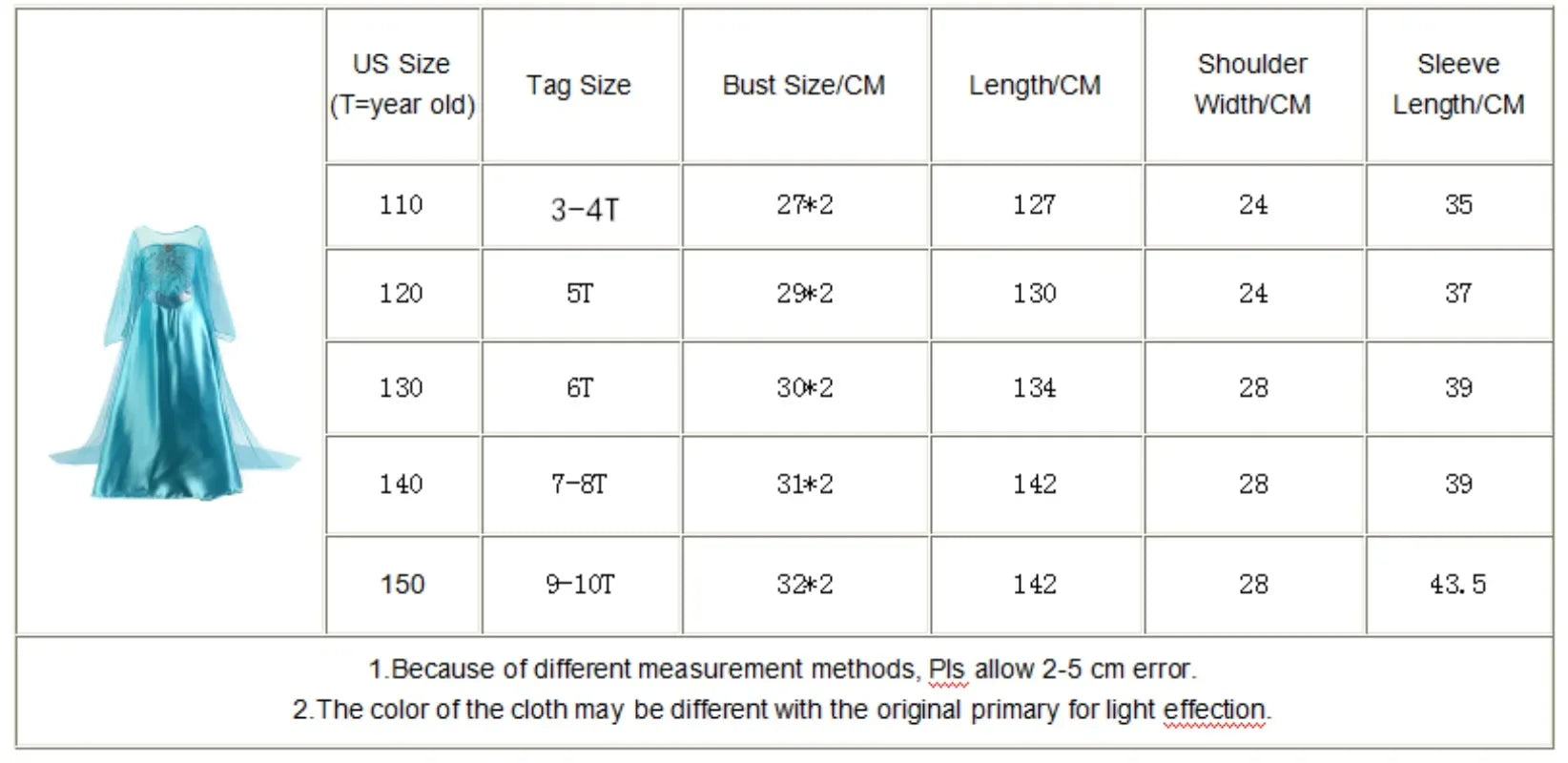 Elsa Enchantment Dress for Girls 3-10 Yrs ATHLEXES