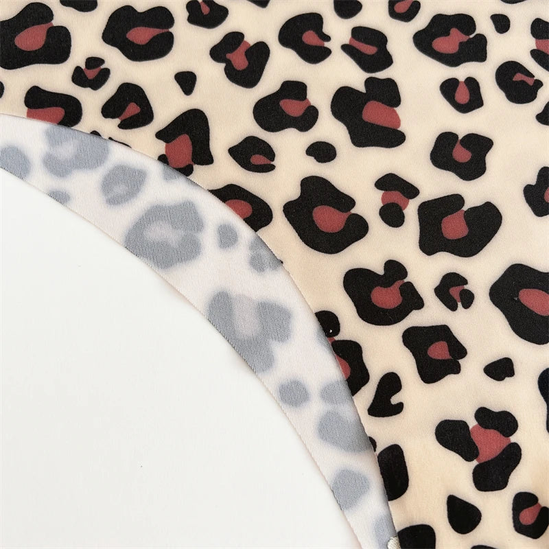 FINETOO 4Pcs Ultra Soft Leopard Print Thongs Comfort Lingerie ATHLEXES