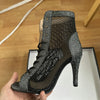 Hollow Mesh Peep Toe Stilettos: Summer High Heel Fashion ATHLEXES