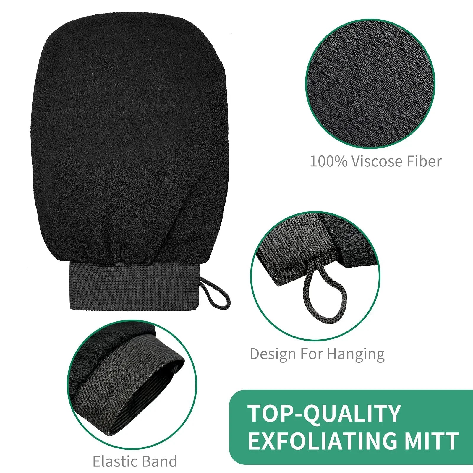 ExfoliGlow 1pc Deep Exfoliating Mitt for Radiant Skin ATHLEXES