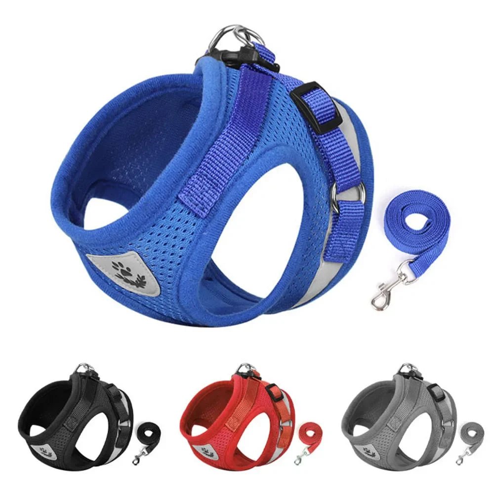 Cat Harness Lead Leash Set Adjustable Reflective Escape Proof Pet Mesh Vest Harness Puppy Dog Collar Small Dog Cat Pet Supplies ATHLEXES