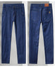 Light Blue Casual Denim Straight Fit Trousers ATHLEXES