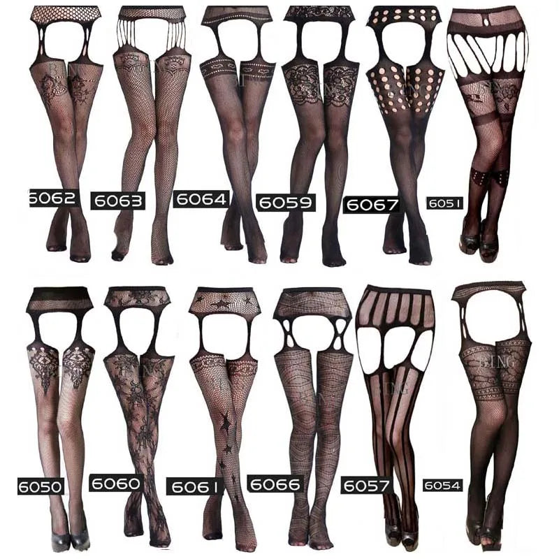 Elegant 19 Styles Lace Tights for Women - Sexy High Waist Fishnet ATHLEXES