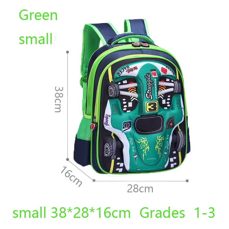 3D Waterproof Kids Car Backpack for School ATHLEXES
