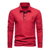 AIOPESON Deer Embroidery Long Sleeve Polo Shirt ATHLEXES