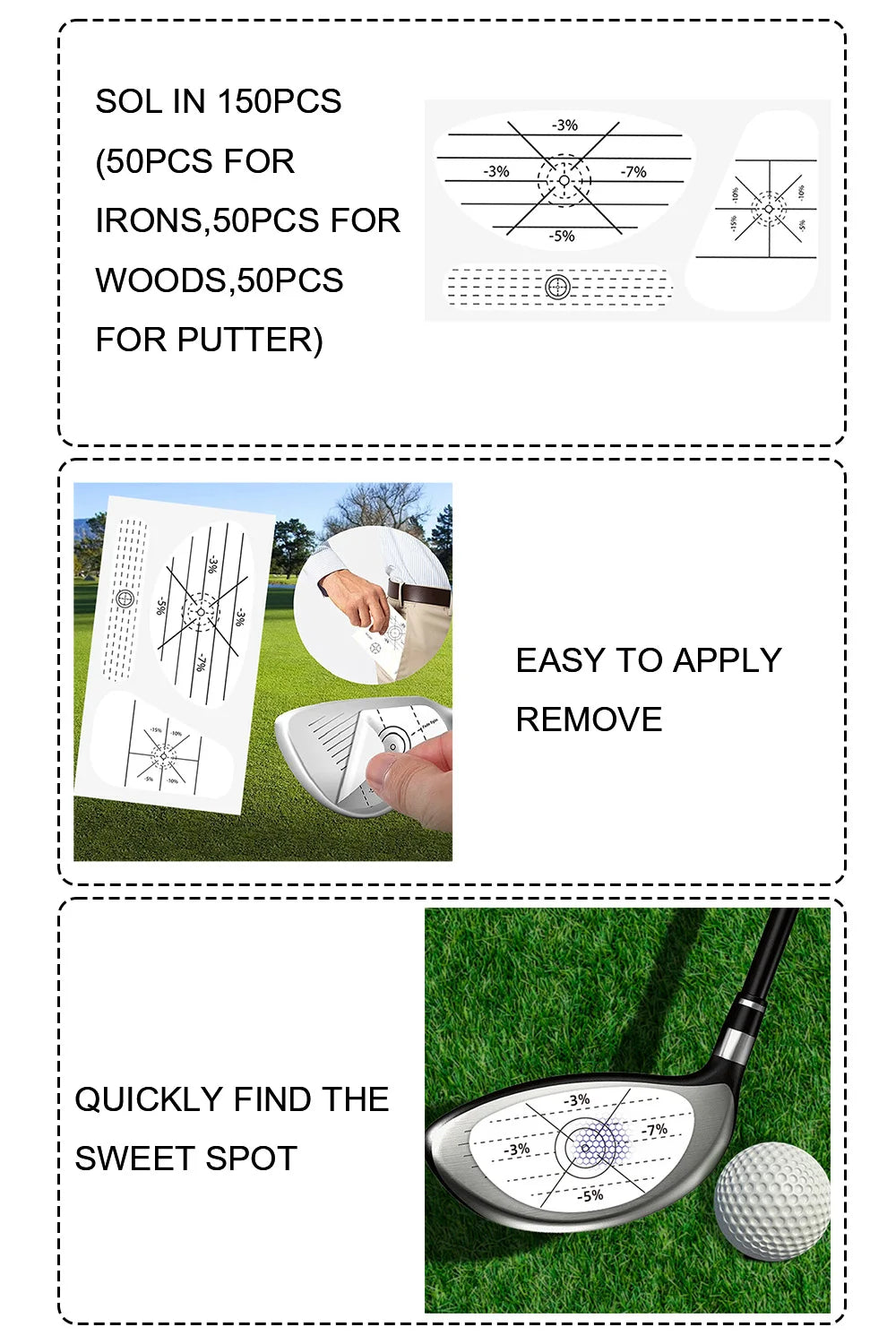 SwingSense Golf Club Impact Tape Stickers ATHLEXES