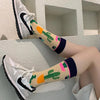 Colorful Cotton Women's Socks - Trendy Hedgehog & Sloth Designs ATHLEXES