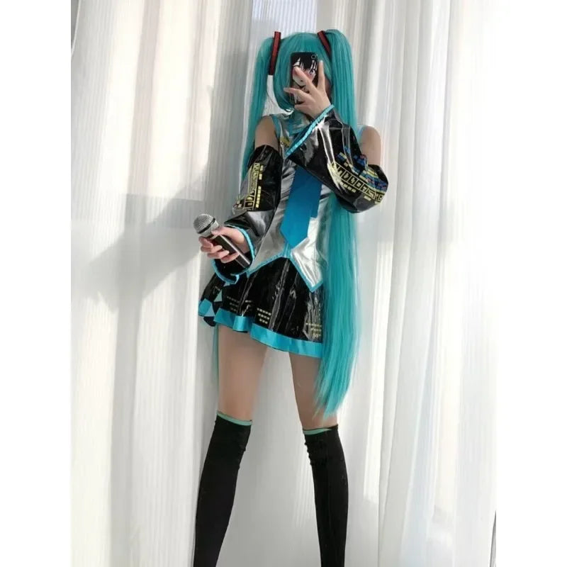 Hatsune Miku Full Cosplay Set with Wig and Skirt ATHLEXES
