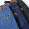Light Blue Casual Denim Straight Fit Trousers ATHLEXES