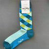 Happy Socks Men's Diamond Check Crew Socks for All Seasons ATHLEXES