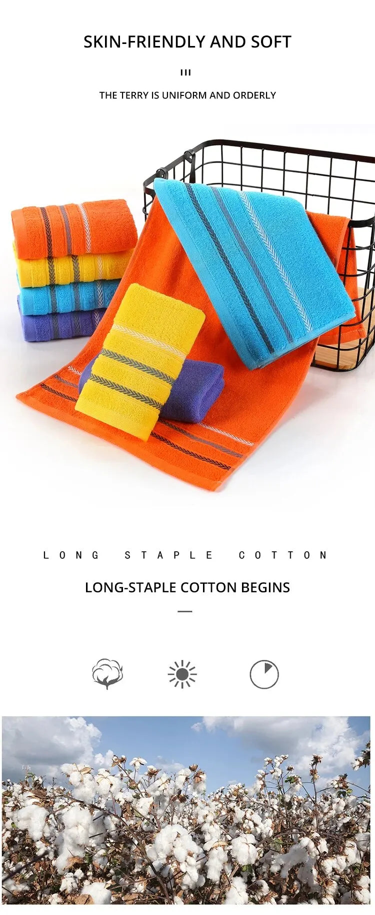 WheatEar Quick Dry Cotton Towels 2pcs Set ATHLEXES
