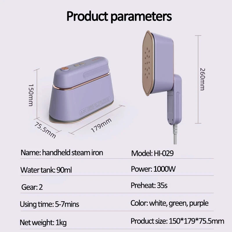 SteamPro Elite Handheld Iron 1000W Performance ATHLEXES