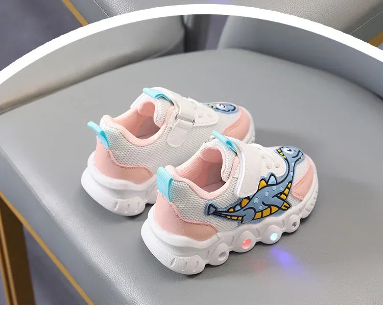 IllumiSneakers: LED Cartoon Kids' Casual Trainers ATHLEXES
