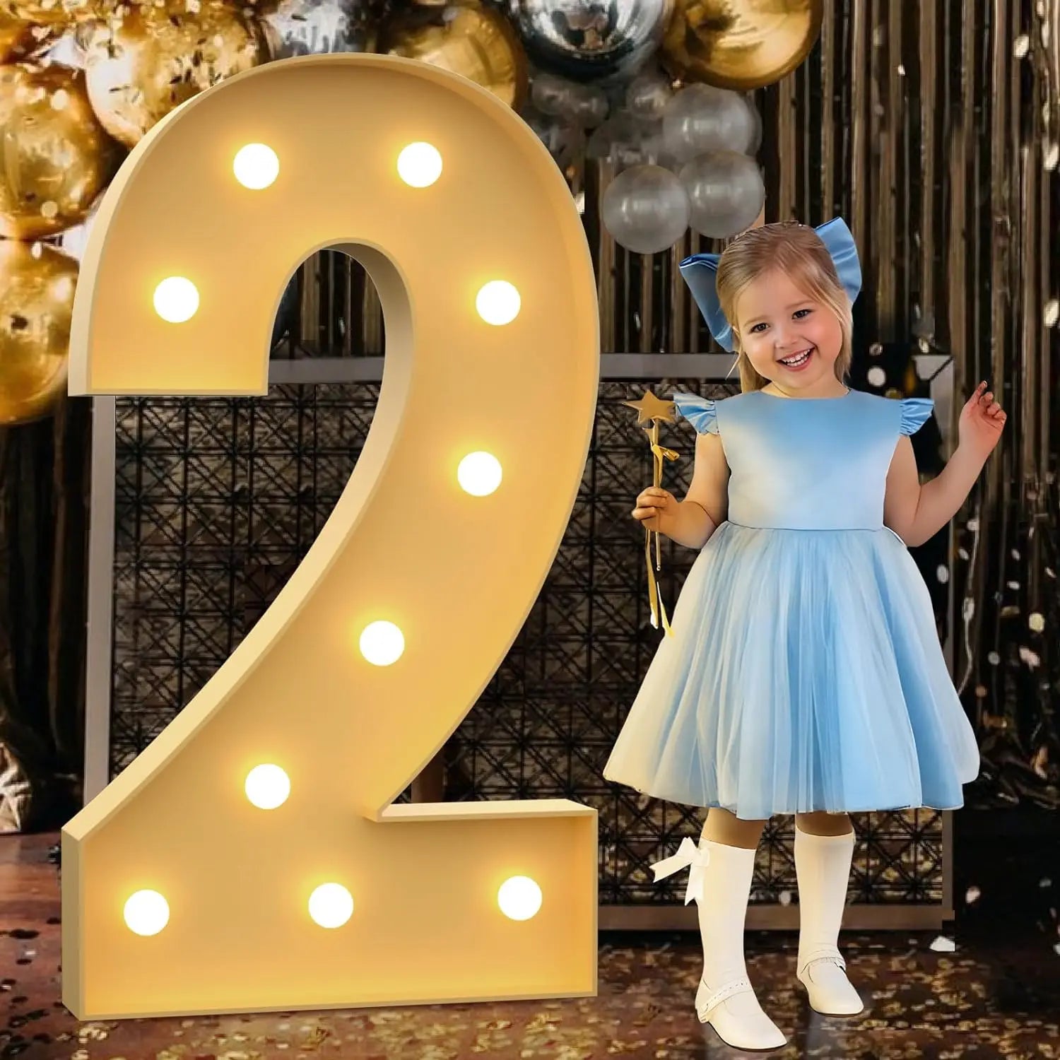 Radiant 4FT DIY Light Up Numbers for Celebrations ATHLEXES