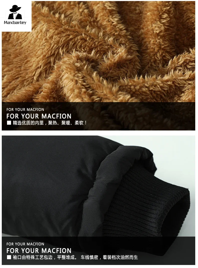 Luxury Windproof Down Jacket with Detachable Hood ATHLEXES