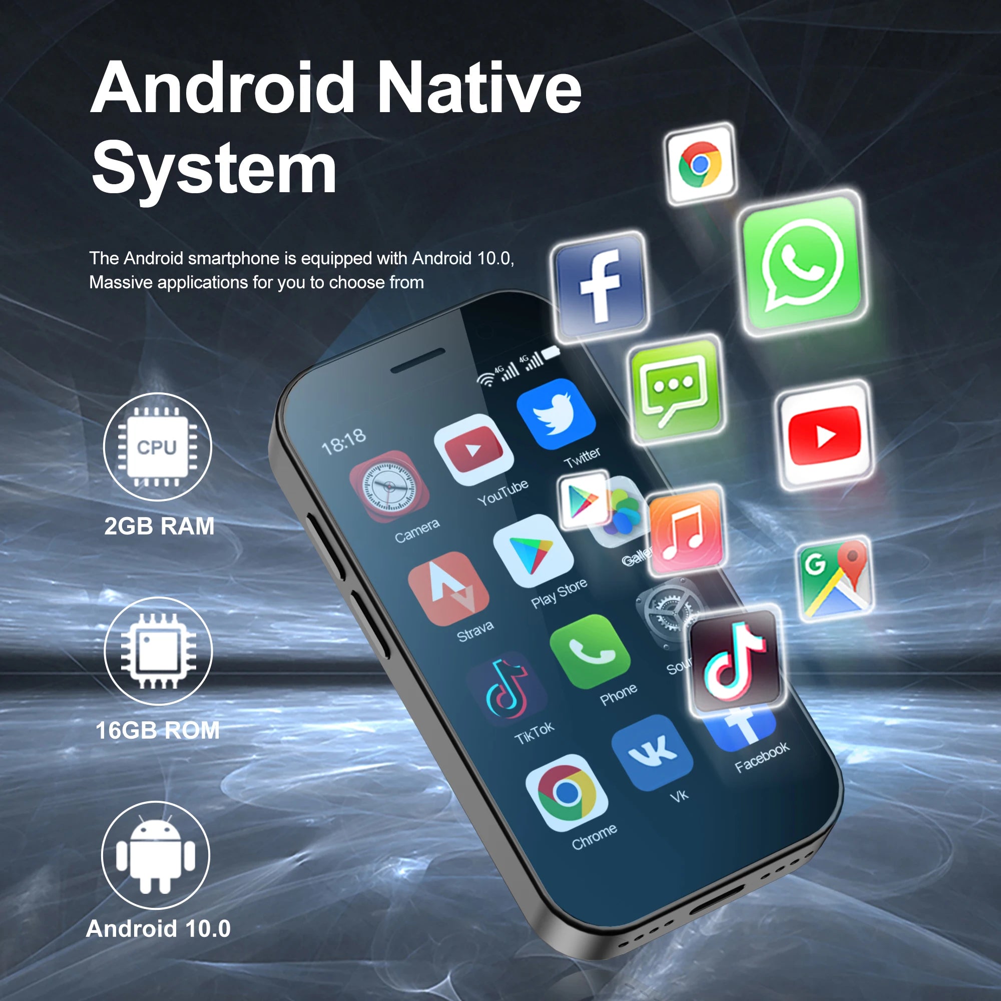SERVO KING 9000 Mini Smartphone with Face Unlock ATHLEXES
