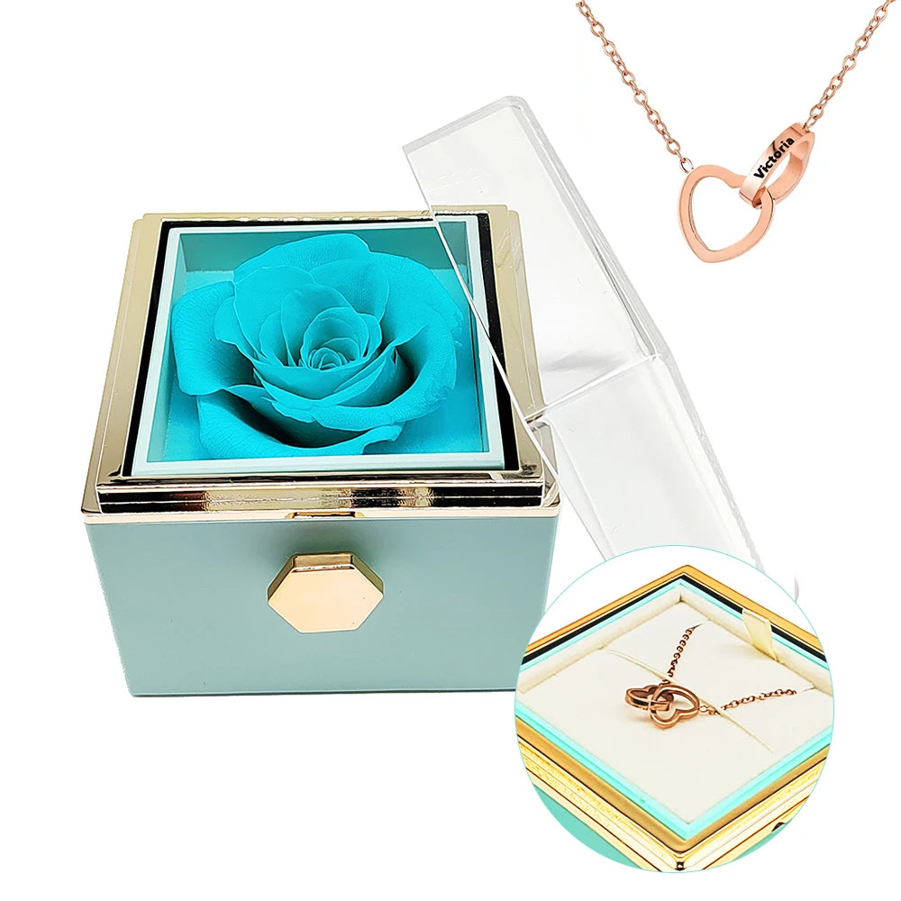 Eternal Rose Heart Necklace Gift Box Set ATHLEXES