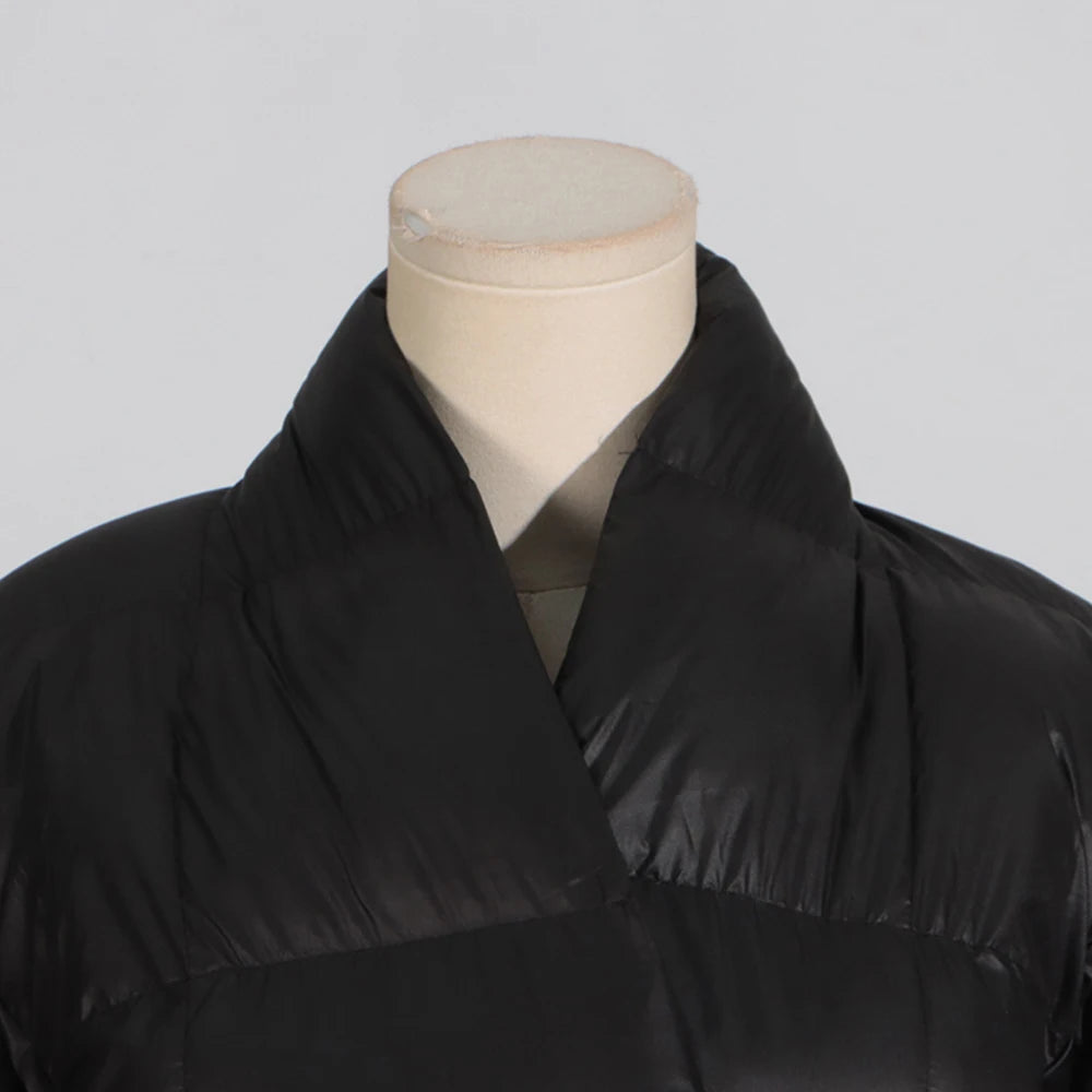 Chic Lace Up Cotton Tunic Coat for Women ATHLEXES