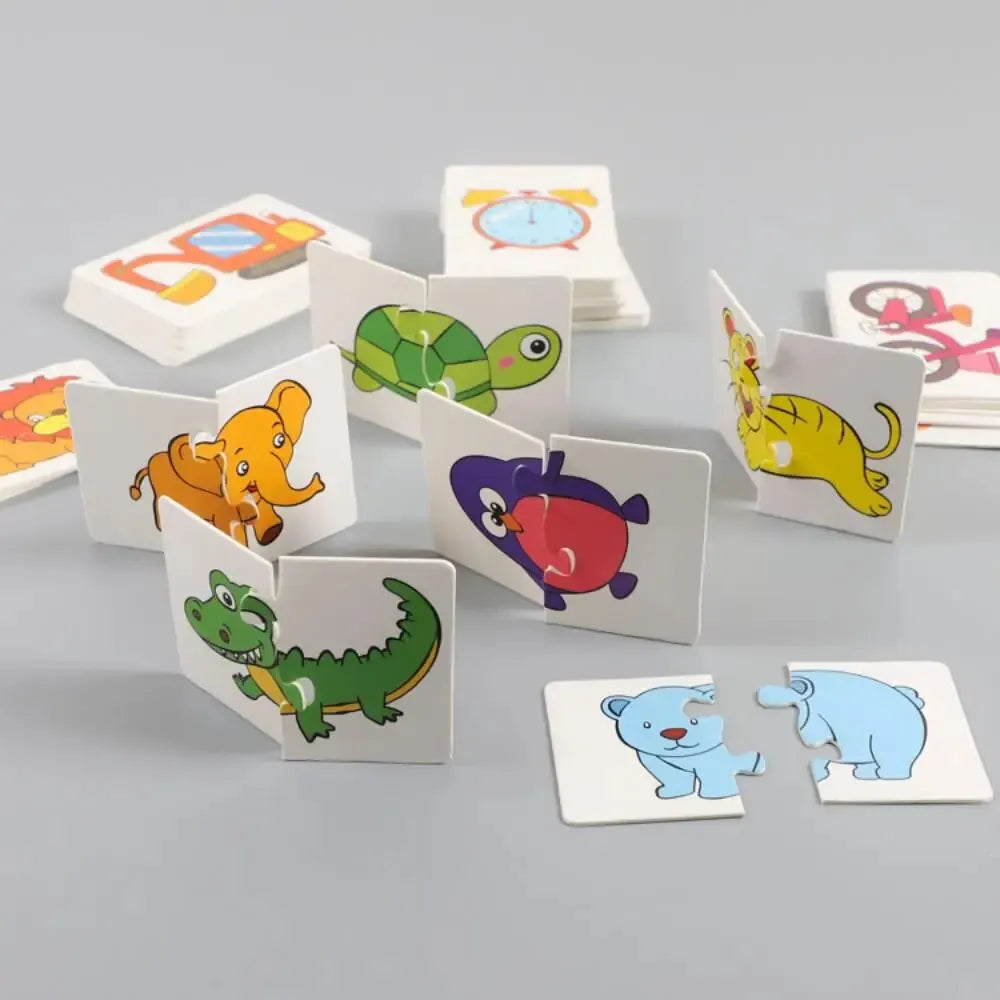 Cognitive Adventure: 32 Pcs Animal Matching Puzzle ATHLEXES