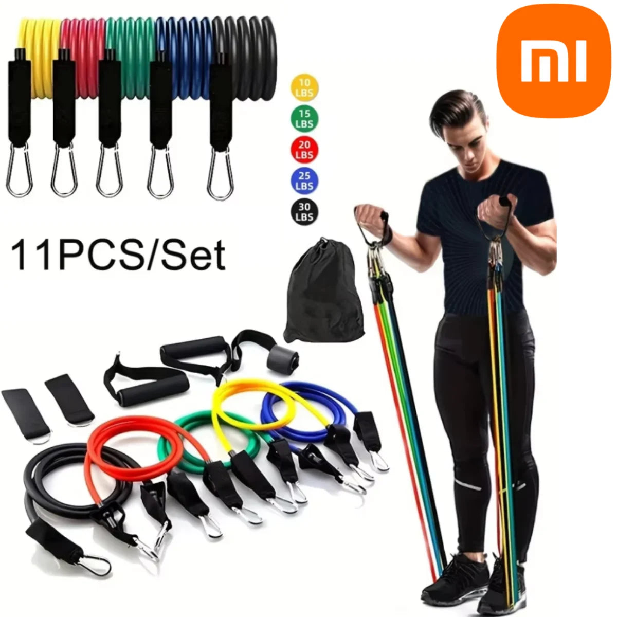 Xiaomi 11-Piece Portable Fitness Resistance Set ATHLEXES