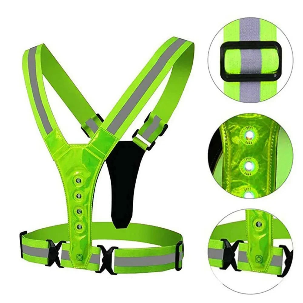 Cycling Illuminated Safety Vest for Night Visibility ATHLEXES