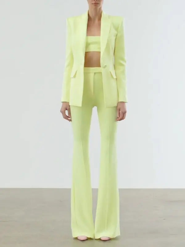 ChicRunway Women's Blazer and Flare Pants Set ATHLEXES
