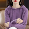 Luxurious Cashmere Hooded Sweater for Women - Autumn Comfort ATHLEXES