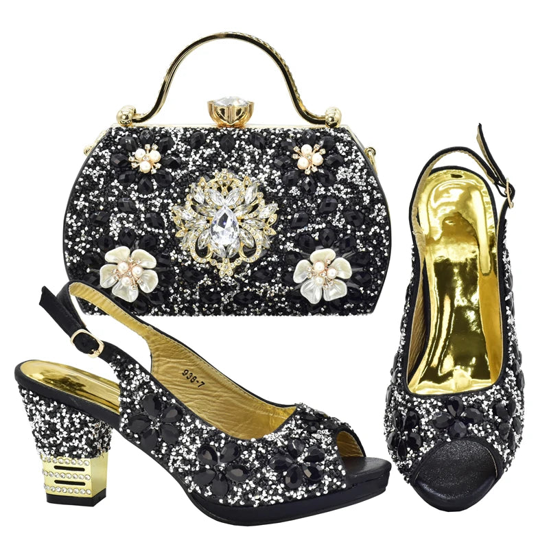 Radiant Rhinestone Italian Shoe and Bag Set 2024 ATHLEXES