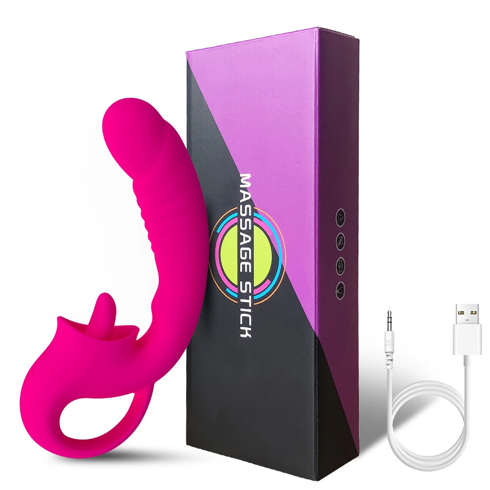 RealFeel G-Spot Tongue Vibrator with 10 Modes ATHLEXES