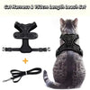 Cat Harness Lead Leash Set Walking Training Escape Proof Adjustable Reflective Pet Vest Harness Kitten Collar Pet Supplies ATHLEXES