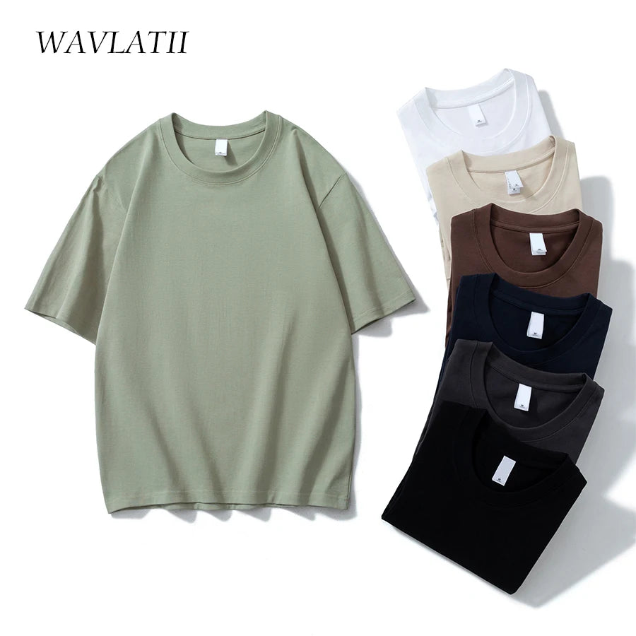 WAVLATII Premium 100% Cotton Casual Oversize Tees for All ATHLEXES