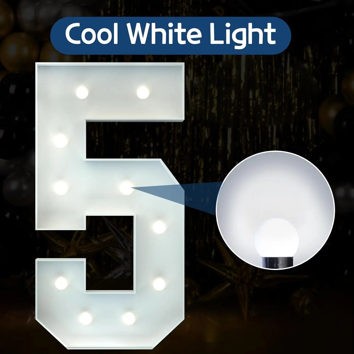 Radiant 4FT DIY Light Up Numbers for Celebrations ATHLEXES