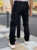 Trendy Men's Wide Leg Checkered Jeans ATHLEXES