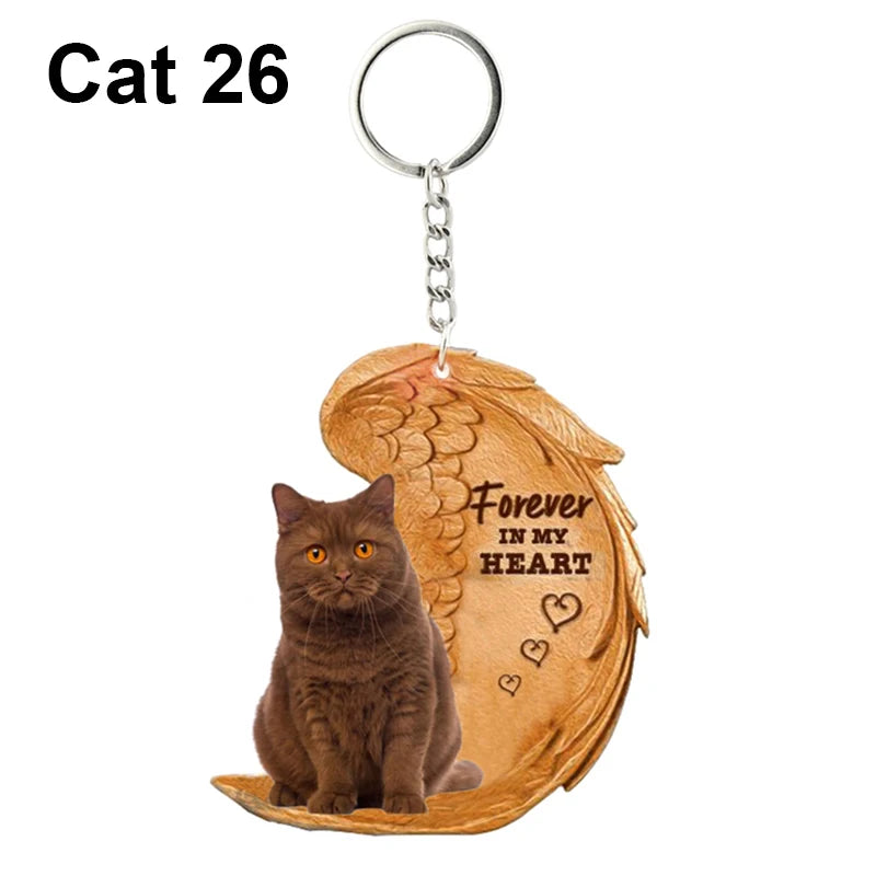 Heartfelt Dog Angel Pendant Keychain ATHLEXES