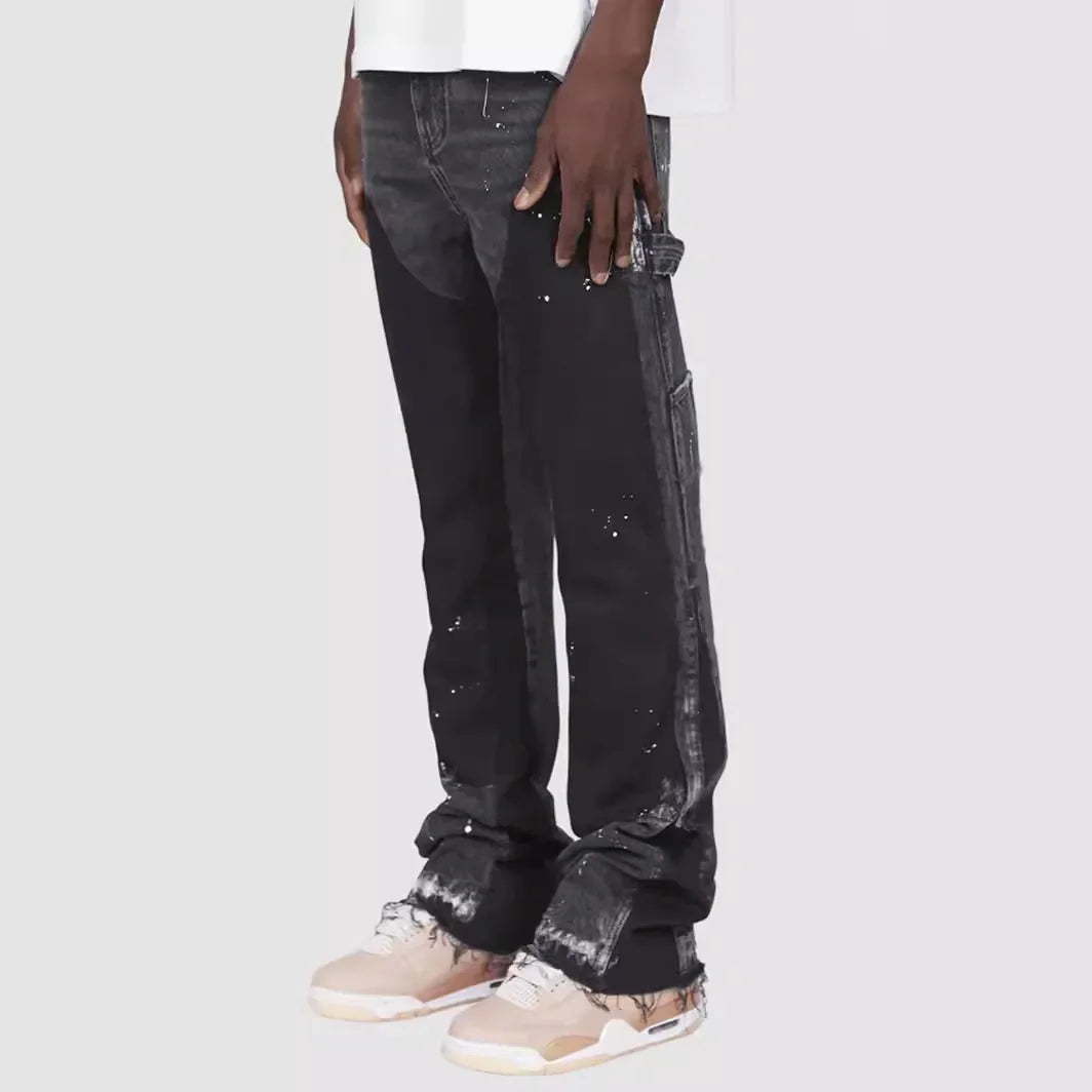 2025-mens-flared-patchwork-denim-work-pants ATHLEXES