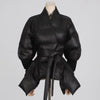 Chic Lace Up Cotton Tunic Coat for Women ATHLEXES