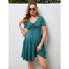 Chic Maternity V-Neck Summer Dress ATHLEXES